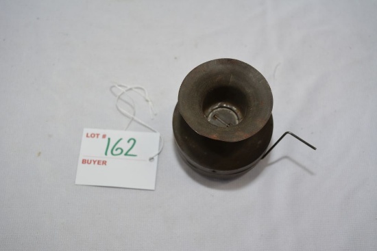 Vintage crank handle duck call, March 28, 05 stamped on back
