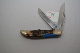 Camillus #26 2-Blade folding knife, stag handle, 4
