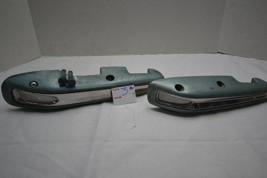 Pair of 1964 Ford Arm Rests; Front and Back with Chrome Inserts