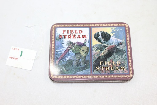 Field and Stream Playing Cards in Commemorative Metal Box