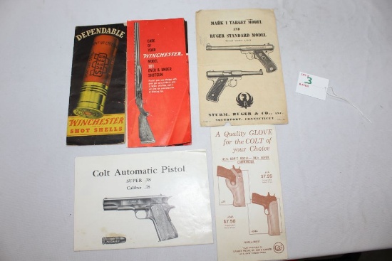 Vintage Winchester, Colt, and Ruger Paper Pamphlets