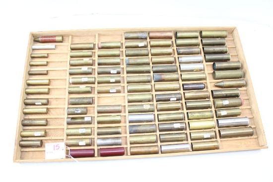 Approximately 70 Vintage Shell Casings for Shotguns; Brass; Various Calibers up to 10ga; Rare
