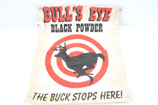 Bull's Eye Black Powder Canvas Advertisement 19-1/2"x15-3/4"