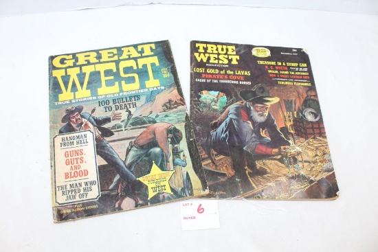 Vintage True West December 1967 and Great West November 1967 Magazines