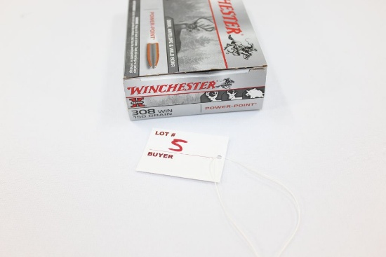 Winchester .308 150gr power point, 20 rds.