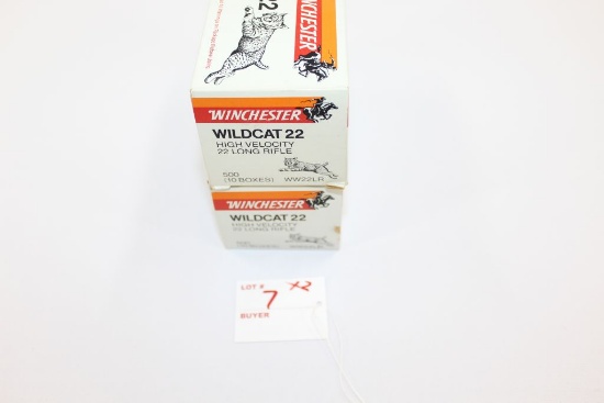 Winchester Wildcat .22LR High Velocity, 2 boxes of 500rds each