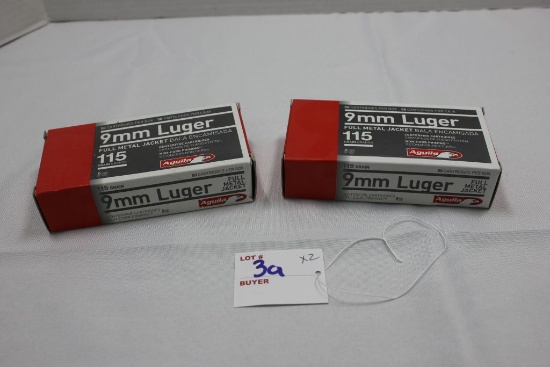 Aguila 9mm Luger 115gr FMJ; Box of 50