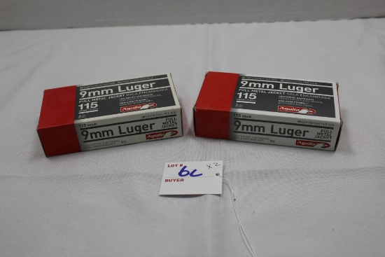 Aguila 9mm Luger 115gr FMJ; Box of 50