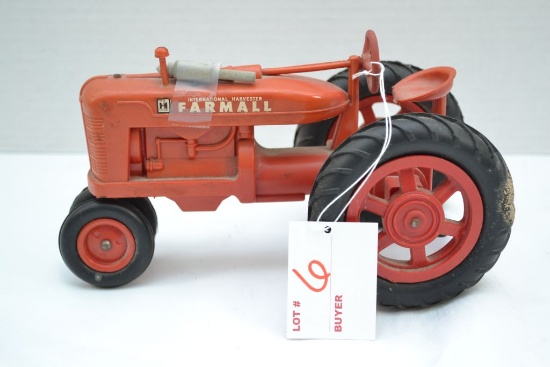 Vintage Plastic International Farmall Narrow Front Toy Tractor; No Box