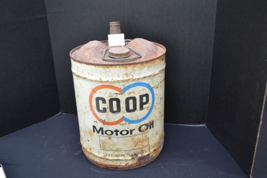 Vintage Coop Motor Oil Can