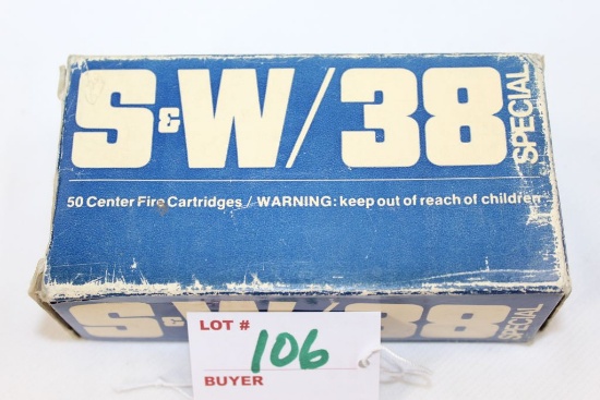 Vintage Factory Smith & Wesson 38 Special; 50 Rds