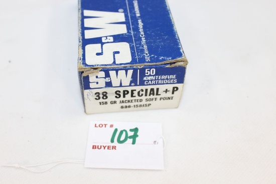 Vintage Factory Smith & Wesson 38 Special + P; 50 Rds