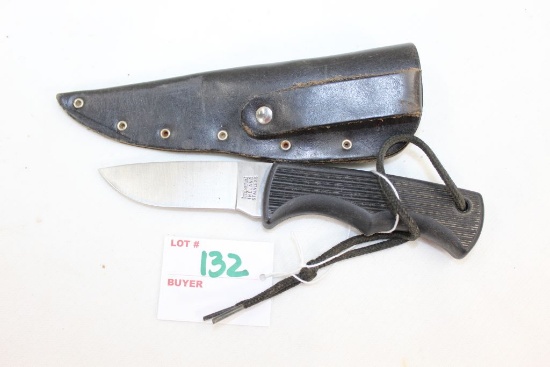 Imperial Stainless Steel Knife with Leather Sheath; Made in Ireland; 7" OAL