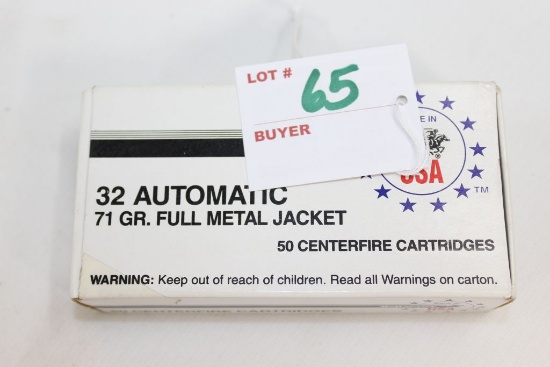 Winchester .32 Auto 71 Gr FMJ; 49 Rds