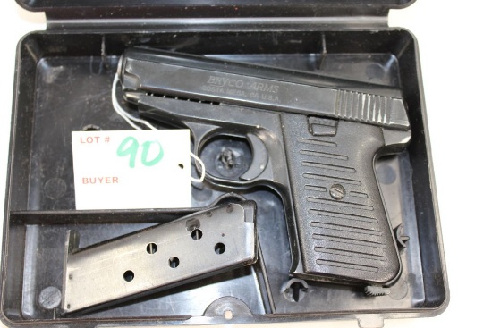 Bryco Arms Model 38 .380 Auto Cal. w/Non-Matching Case; SN 1262430