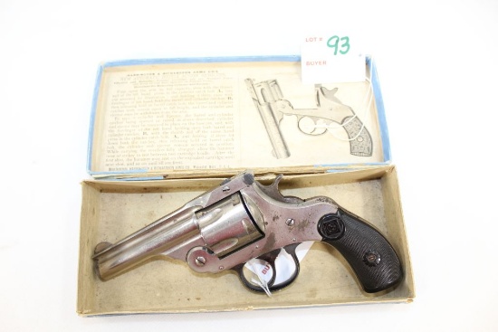Harrington & Richardson Automatic Double Action .32 S&W Cal. Top Break Nickel Finish; Original Box;
