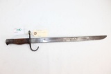 Japanese Rifle Bayonet; Unknown Maker; SN 1483; 19-3/4
