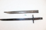 Japanese Rifle Bayonet Type 30 w/Metal Scabbard; 15-1/2