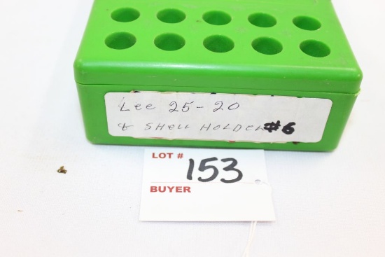 Lee Die Set for .25-20 w/No. 6 Shell Holder and Powder Measure