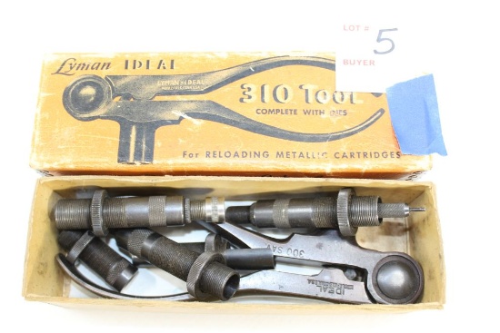 Vintage Lyman Ideal Reloading Tool with Dies for 7.7 JAP