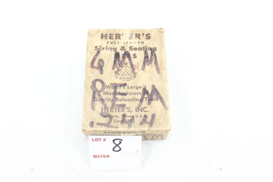 Vintage Herter's Sizing and Seating Dies 6mm Rem
