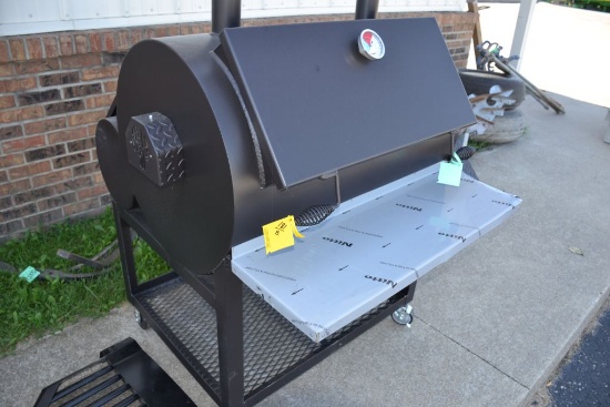 American Smoker Grill, Electric Rotisserie Style, Charcoal, Stainless Steel Work Counter On Front, O