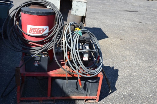 Hotsy 1260ss Pressure Washer, Hot Water Coil Has A Leak, Burner Is Functional, On Skid, Wand, 2 Hose