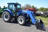 2018 New Holland T4.75 Tractor with Loader and Bucket With Skidsteer Mounts, 545 Hours, MFWD, 1 Owne