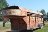 20' Stock Trailer, Tandem Axle, 15
