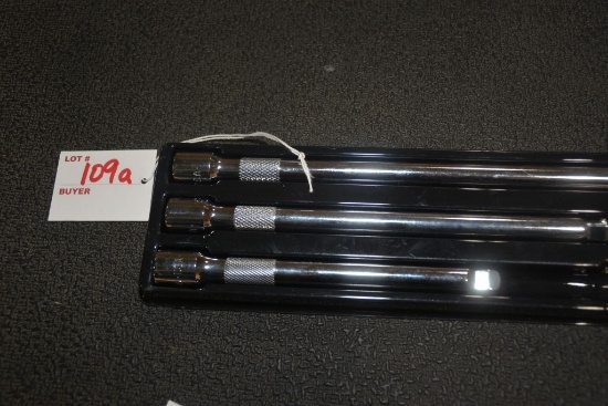 SK 4-Piece 3/8" Drive Chrome Wobble Extension Set; 3", 6", 8", and 12" Lengths