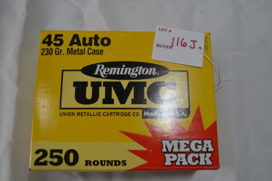 Remington UMC 45 Auto 230 gr. MC Centerfire Cartridges; 250 Rds.