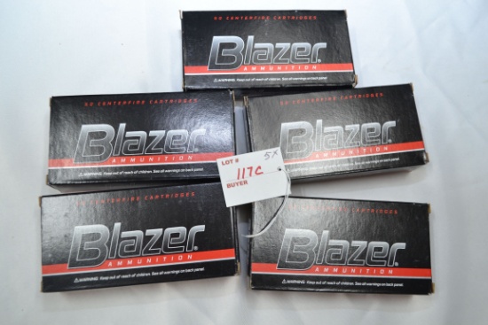 Blazer 380 Auto 95 gr. FMJ Centerfire Cartridges; 5 Boxes 50 Rds./Box
