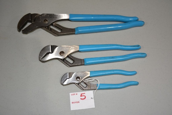 Set of 3 Adjustable Channellock including No. 426, 420, and 440; Like New