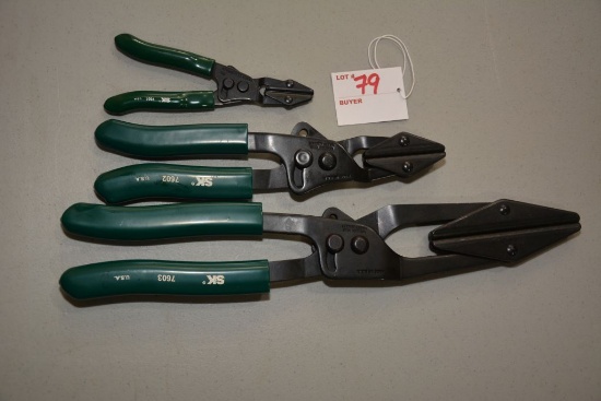 SK 3-Piece Hose Clamp Set; No. 7601, 7602, and 7603; Like New
