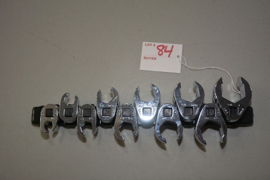 SK 10-Piece Standard 3/8" to 1" 3/8" Drive Crowfoot Set; Like New