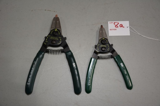Pair of SK Snap Ring Pliers No. 7700 and 7701; Like New