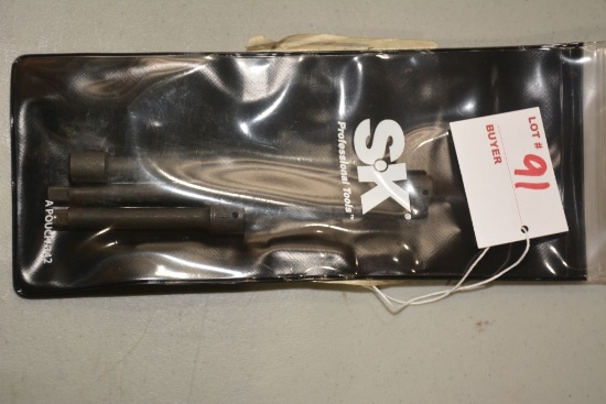 SK 3-Piece 1/4" Impact Socket Extension Kit including 2", 3" and 6"; Like New