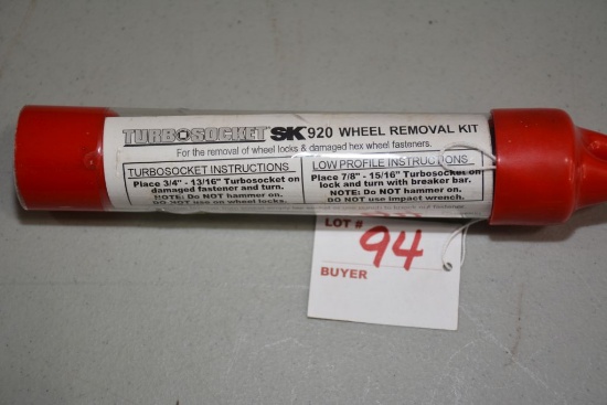 SK 920 2-Piece Wheel Removal Kit; Like New