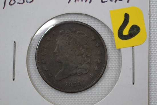 1835 Half Cent (Extra Fine) Full Liberty