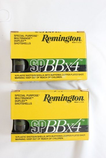 Remington Special Purpose 12 Ga. 3" BBx4 Shot Shotgun Shells; 2 Boxes, 10 Rds./Box