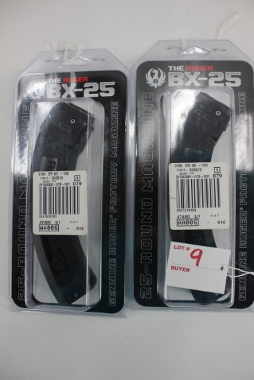 Ruger 10/22 BX-25 25 Rd. Factory Magazines; NIB