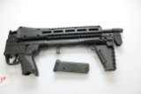 Keltec SUB-2000 9mm Folding Semi-Auto Tactical Rifle w/Threaded BBL and /15 Rd. Magazine; Takes Gloc