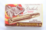 Vintage Factory Weatherby .460 Weatherby Mag 500 Gr. Soft Point; 16 Live Rds. Plus 4 Pieces Brass