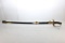 CSA Confederate Civil War Cavalry Sword w/Metal Scabbard and Etched Blade; 33