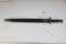 British Pattern 1907 MK1 Bayonet w/Leather Scabbard; 16-3/4