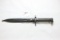 Swedish M1896 Mauser Bayonet w/Metal Scabbard; 8-1/4