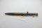 Turkish Mauser WWI Ersatz Bayonet w/Metal Scabbard; SN 3275; 9-3/4