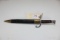 Spanish 1916 Mauser Bayonet w/Non-Matching Leather and Brass Scabbard; SN 1108; 11-3/4