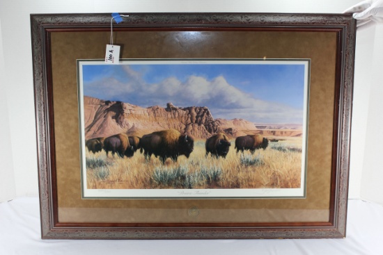 National Wild Turkey Federation "Prairie Thunder" Print by Gary Moss; Artist Signed, #2090 of 2300