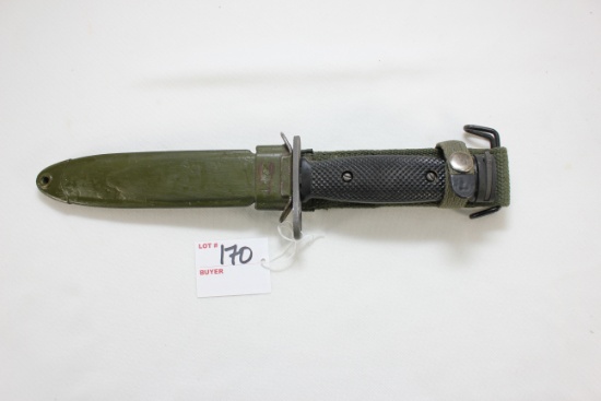 Bren-Dan M4 Bayonet w/Scabbard; 6-1/2" Blade, 11-3/4" OAL